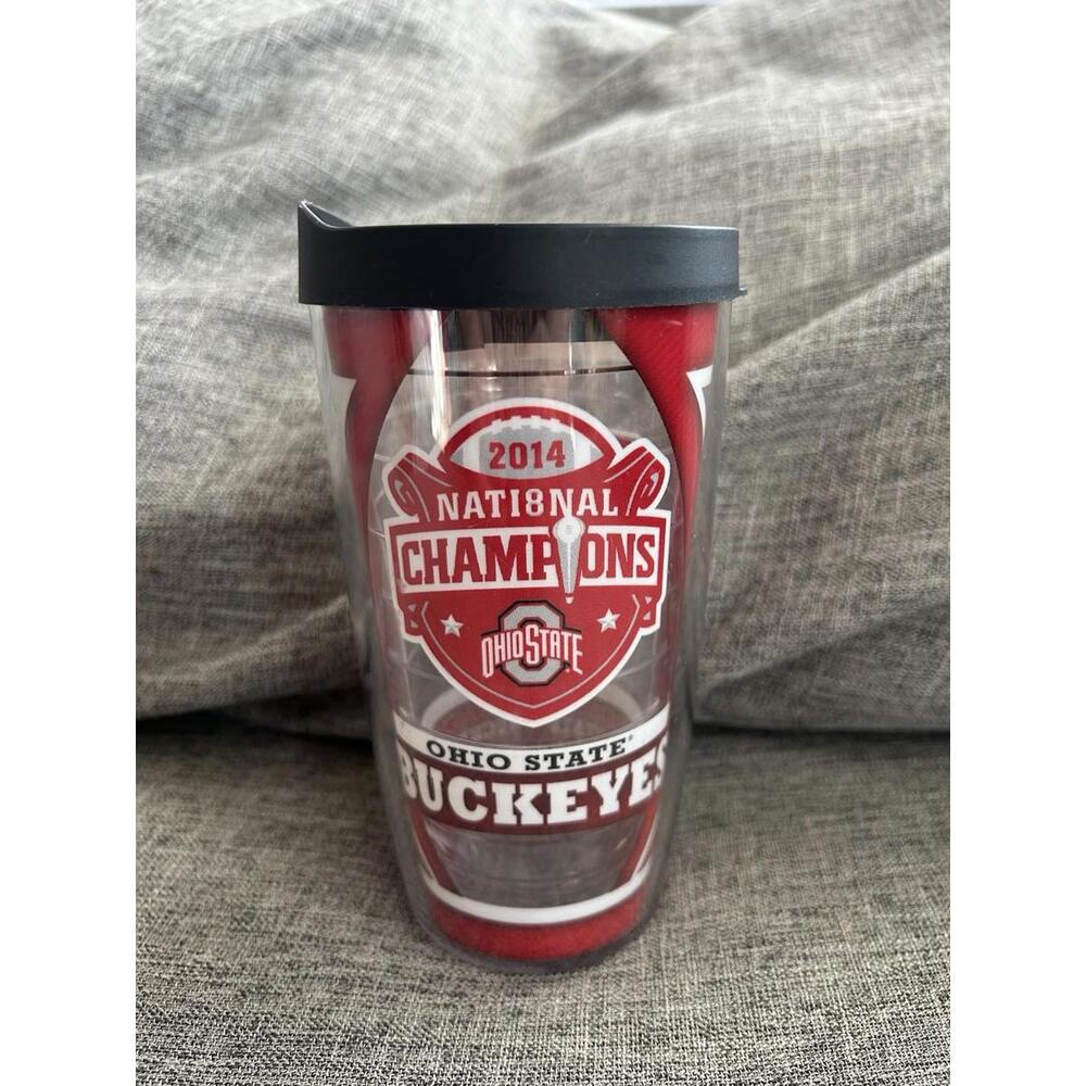 Tervis Tumbler Ohio State Buckeyes 2014 8x National Champions Cup 16 Oz Red Lid